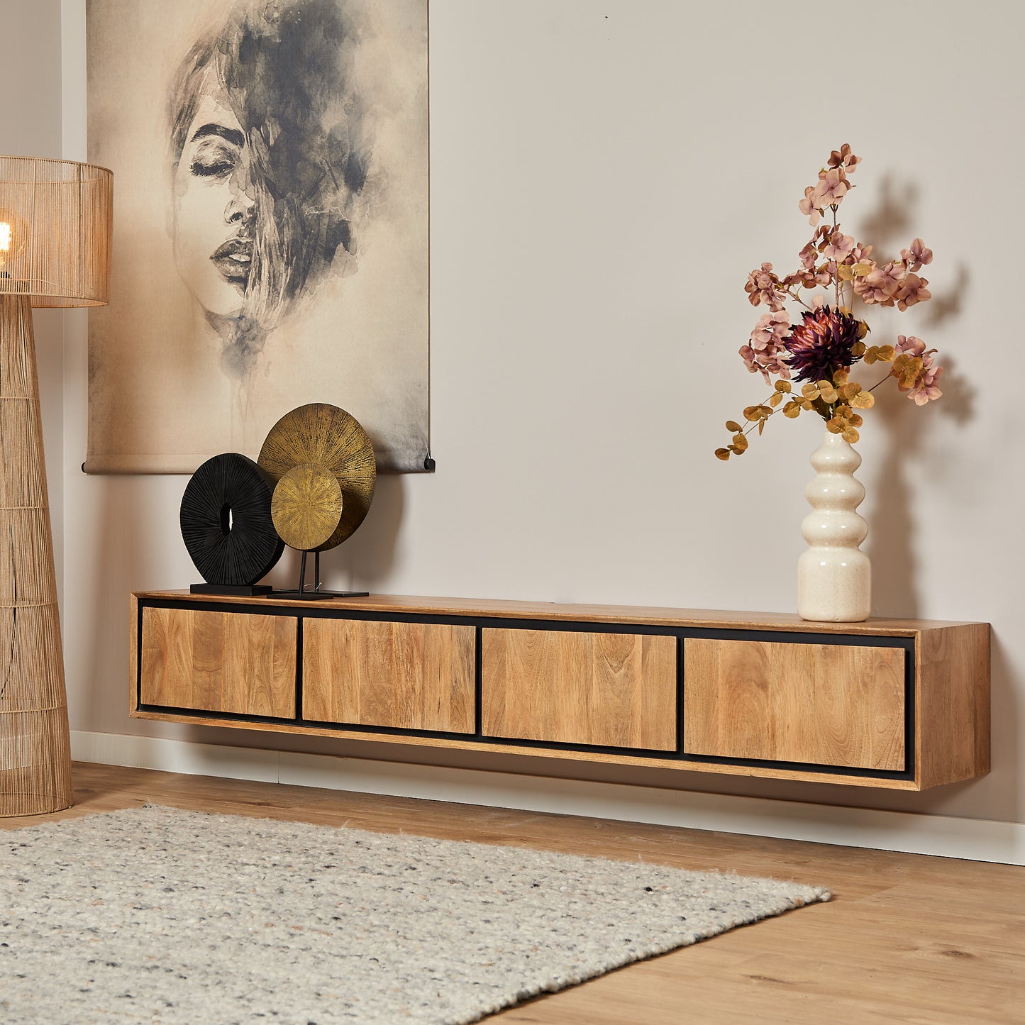 Floating TV cabinet RichWood | 200 cm