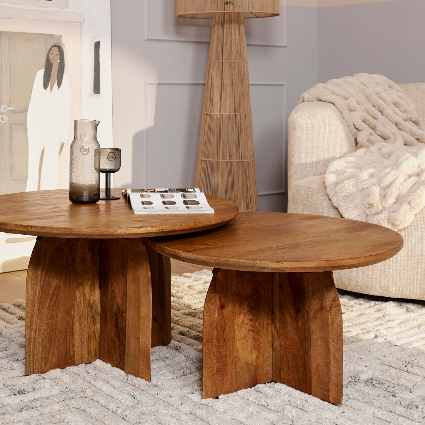 Tense coffee table | 80 cm | Round
