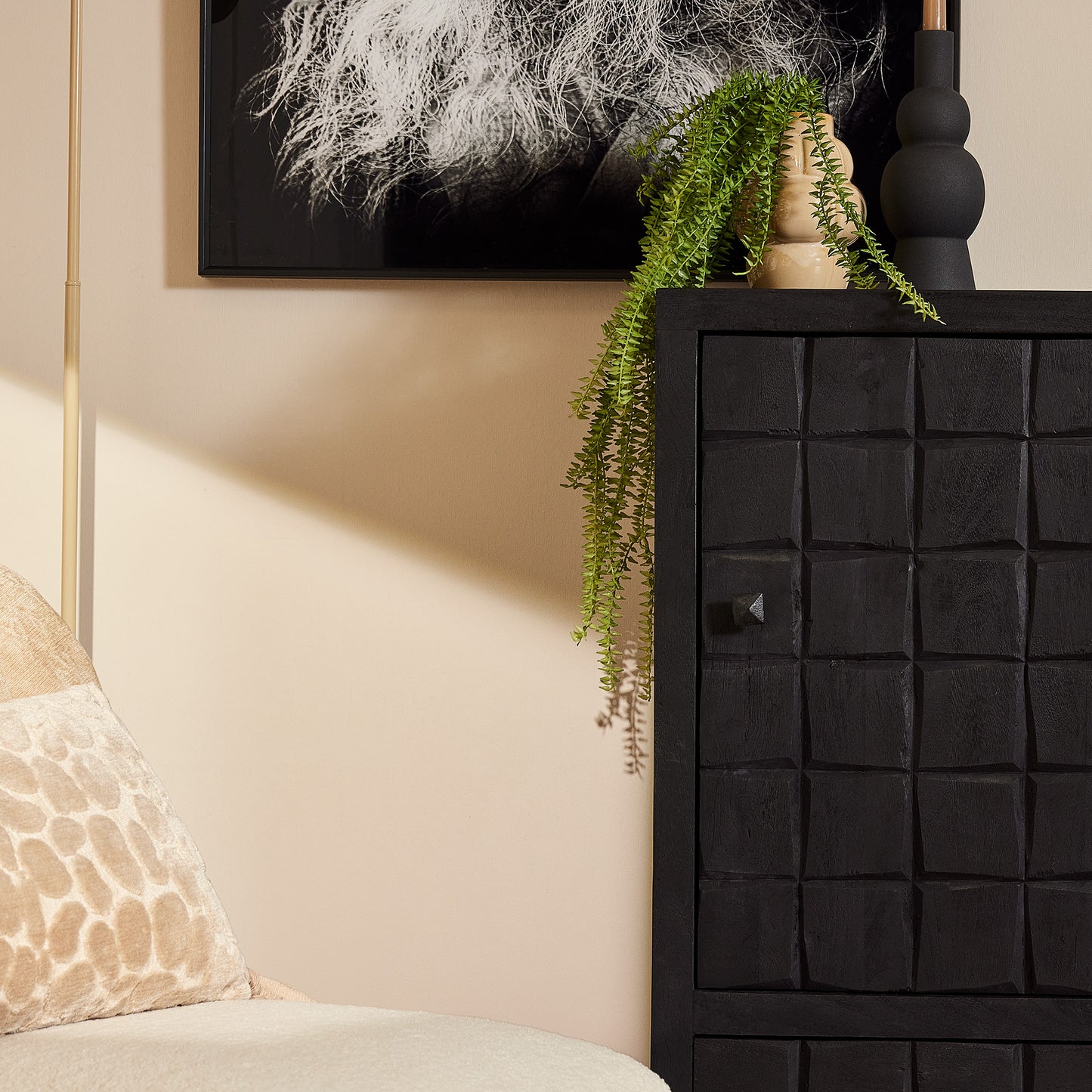 Cabinet cupboard Brandy Black | 60 cm