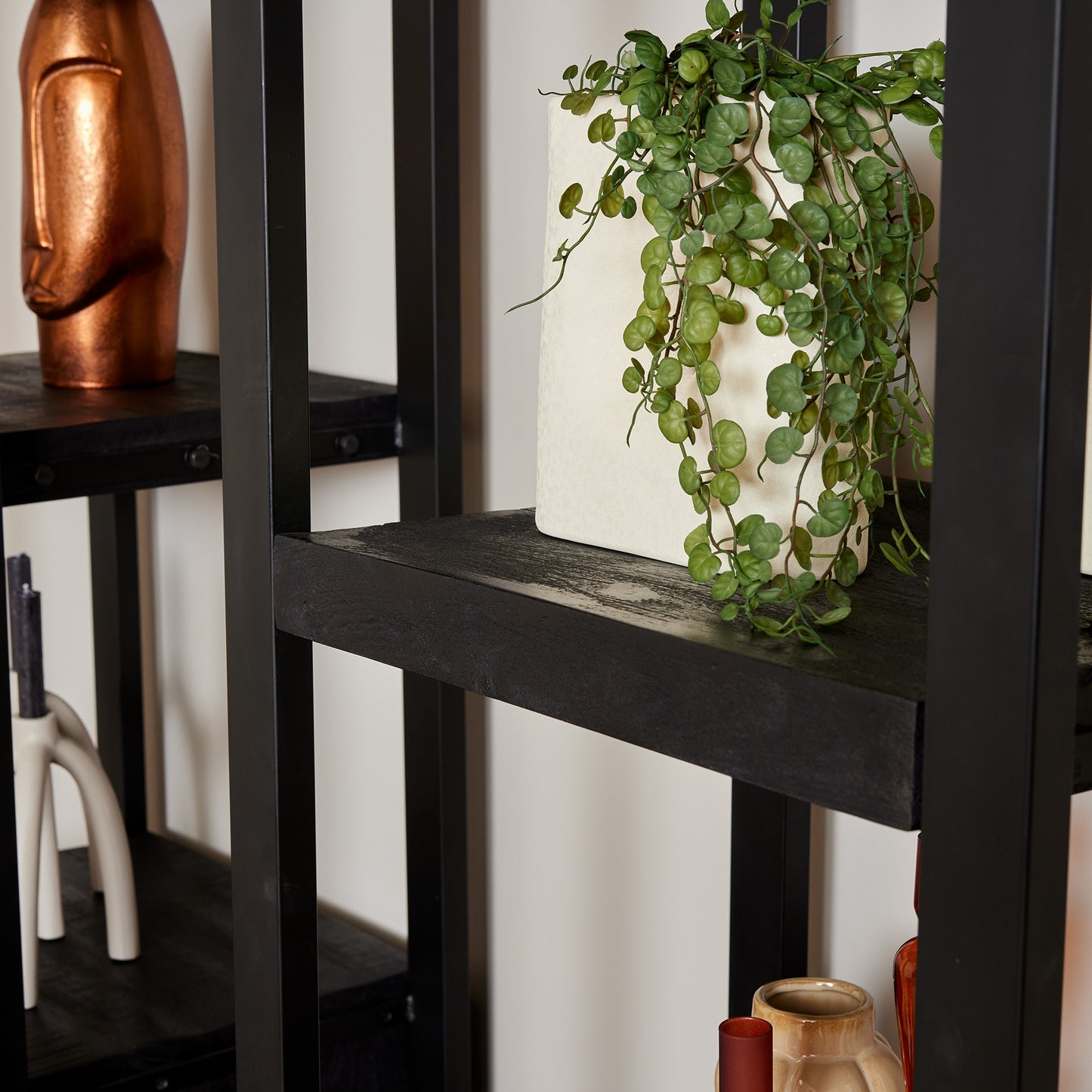 Boekenkast Boaz Black 1 deur | 55 cm