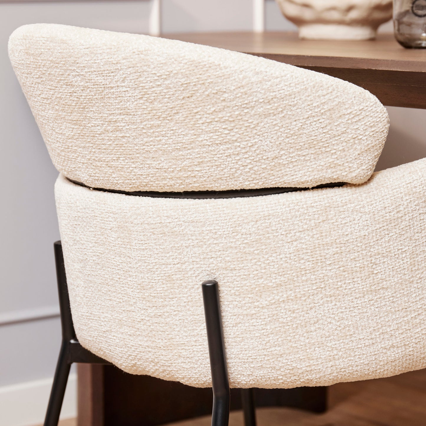 Dining chair Otis | White | With armrest