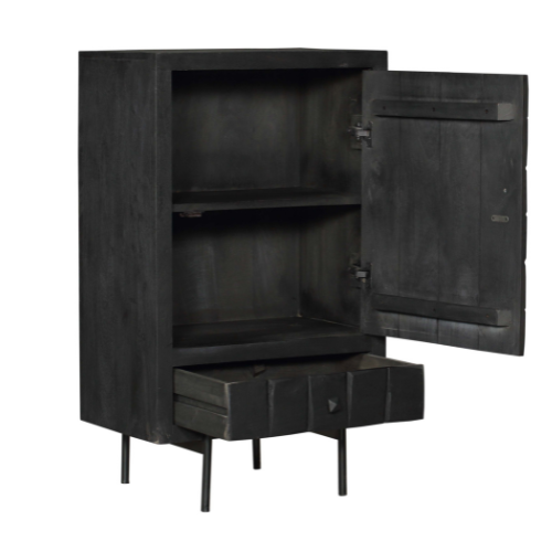 Cabinet cupboard Brandy Black | 60 cm