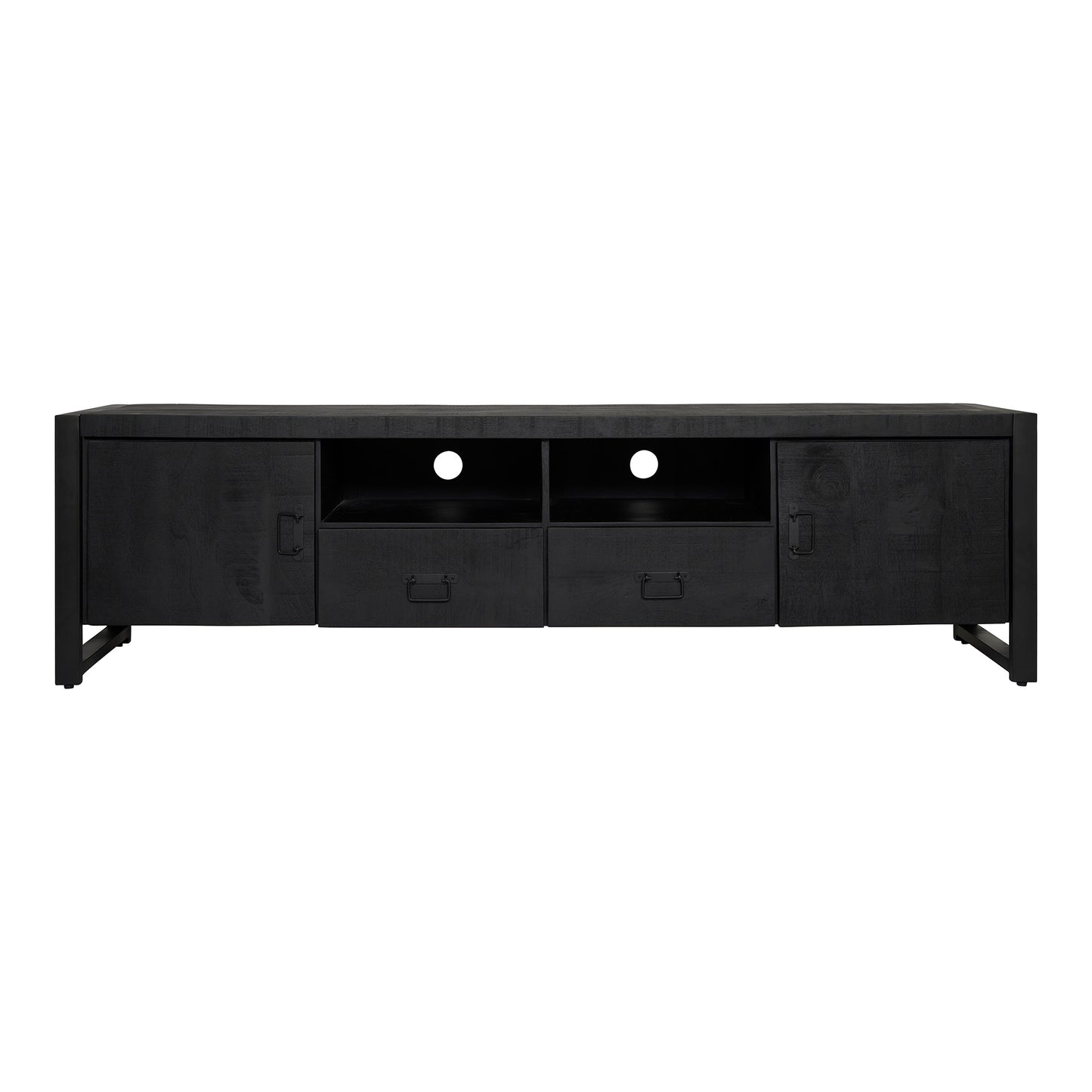 Tv meubel Boaz Black met deuren en lades | 200 cm