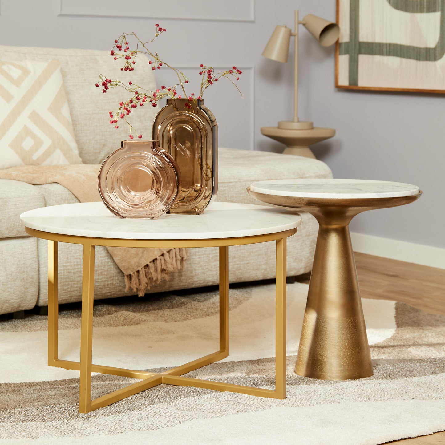 Salontafel Ryan White marble | 70 cm