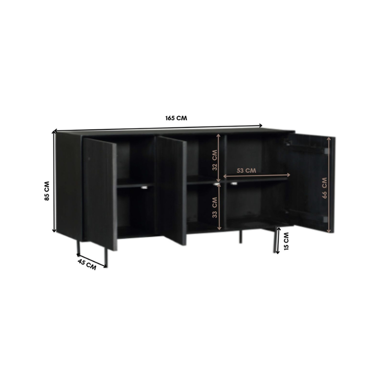 Dresser Madison Black | 165 cm