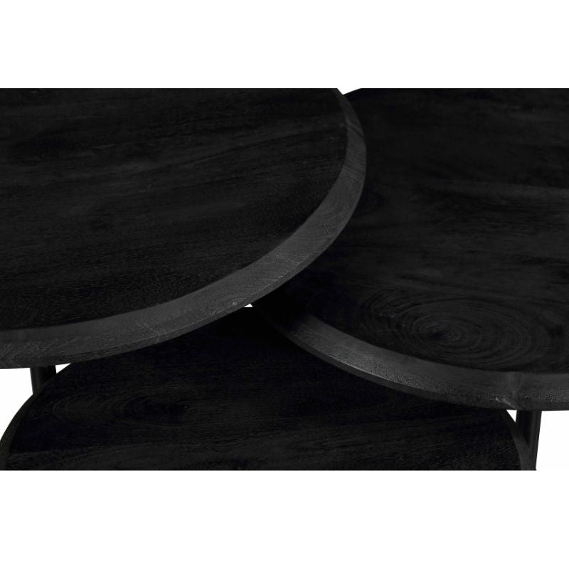 Salontafel Ohio Black | 70 cm| set van 3