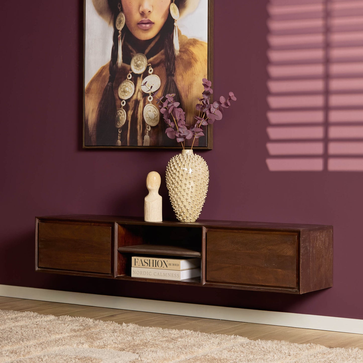 Zwevend tv-meubel Ambiance Brown | 160 cm