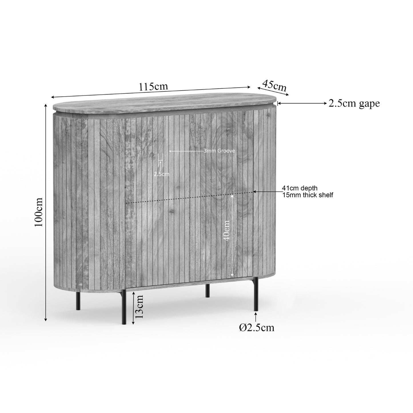 Kast Solana | 115 cm | Naturel