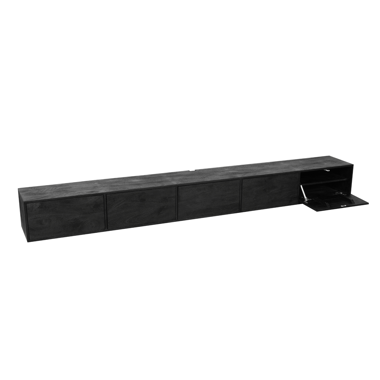 Floating TV cabinet Vision Black | 280 cm