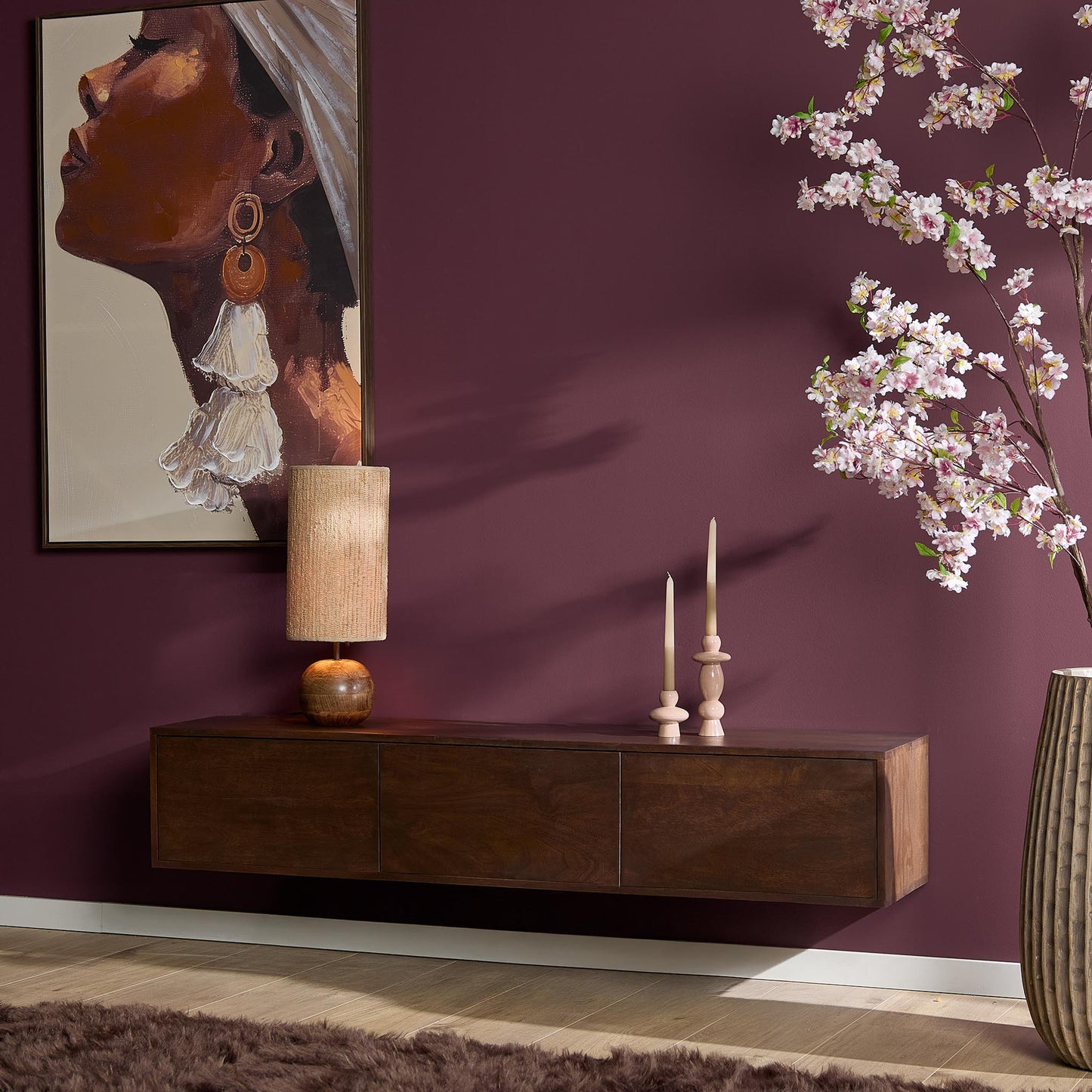 Zwevend tv-meubel Vision Brown | 160 cm