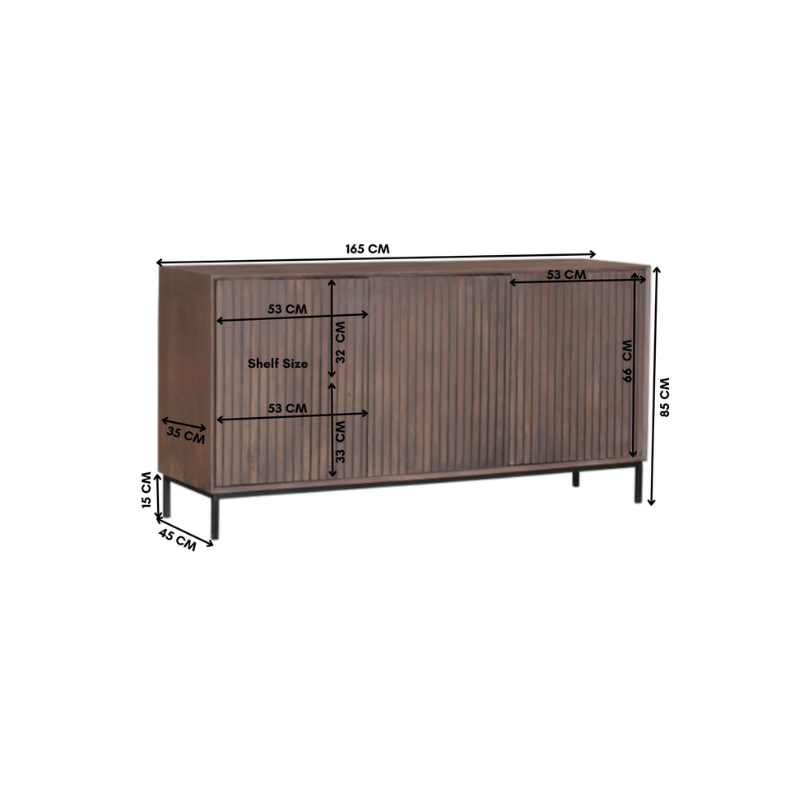 Dresser Madison Walnut | 165 cm