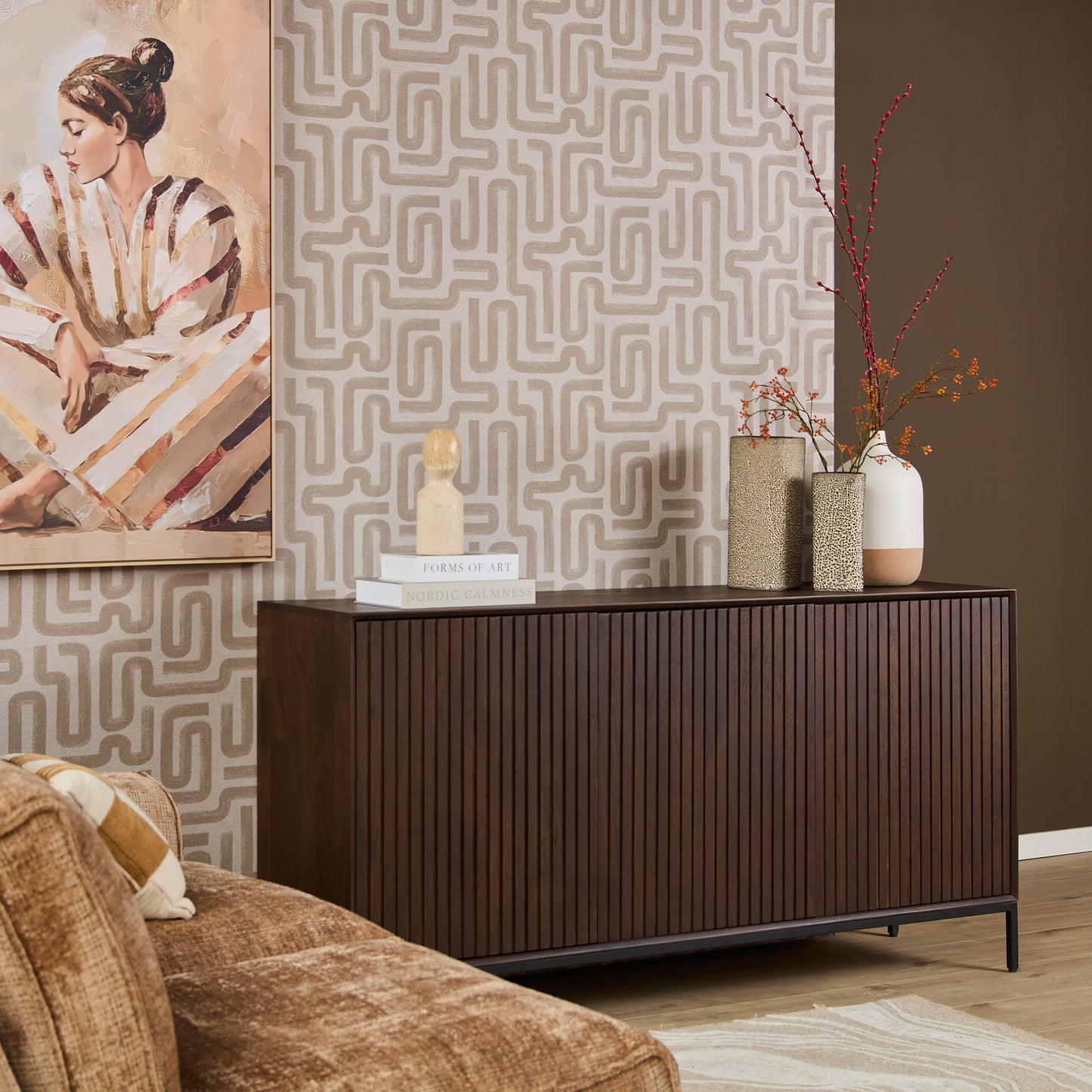 Dressoir Madison Bruin | 165 cm