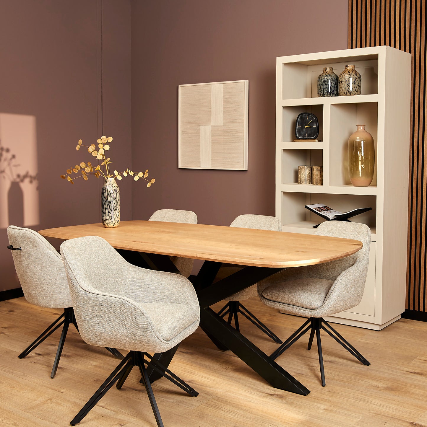 Eetkamerstoel Jens | Beige | Met armleuning