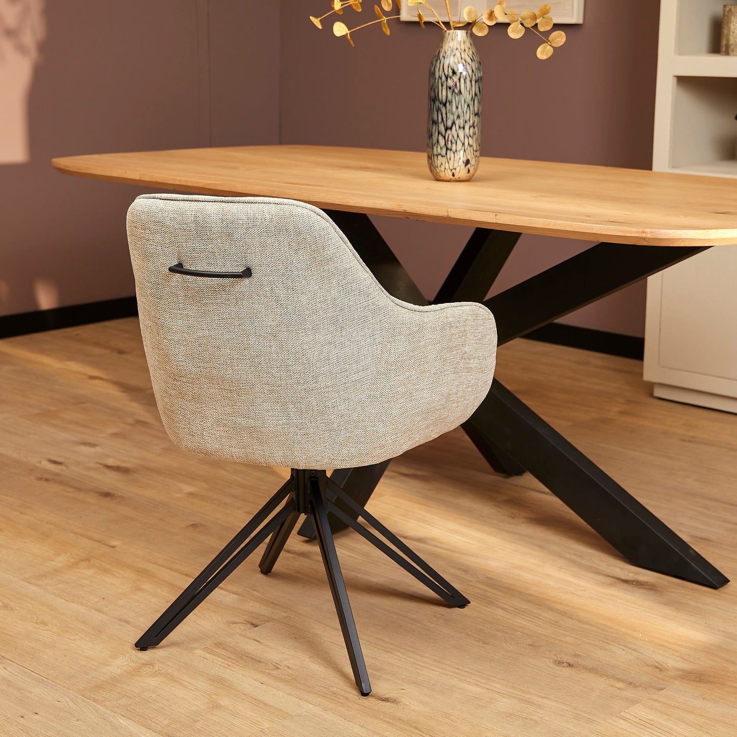 Eetkamerstoel Jens | Beige | Met armleuning