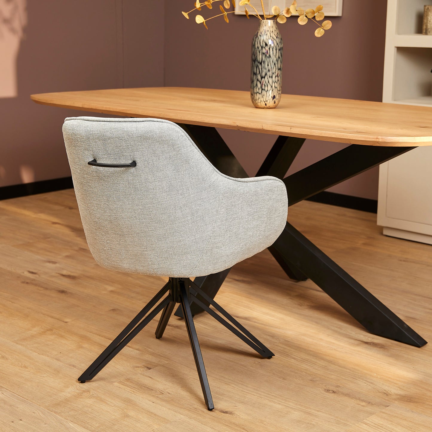 Eetkamerstoel Jens | Light Grey | Met armleuning