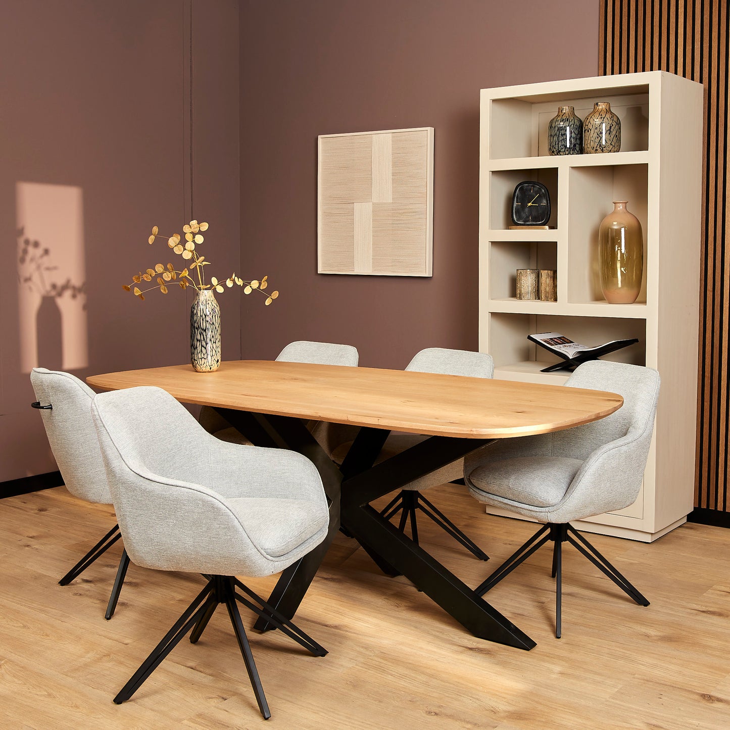 Eetkamerstoel Jens | Light Grey | Met armleuning