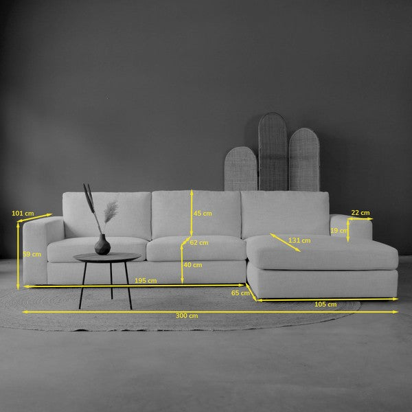 Hoekbank Uno / Chaise Longue / Gratis Montage + Afvoeren Verpakking