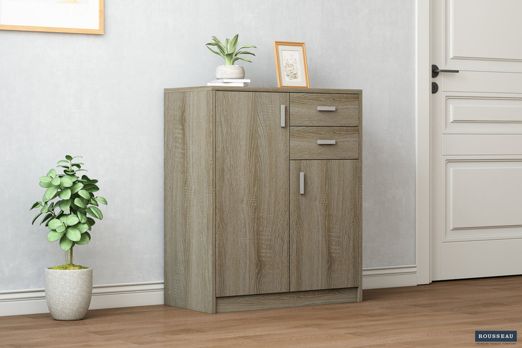 UITVERKOOP - Commode 'Space' met 2 deuren en 2 laden in Sonoma (1c)