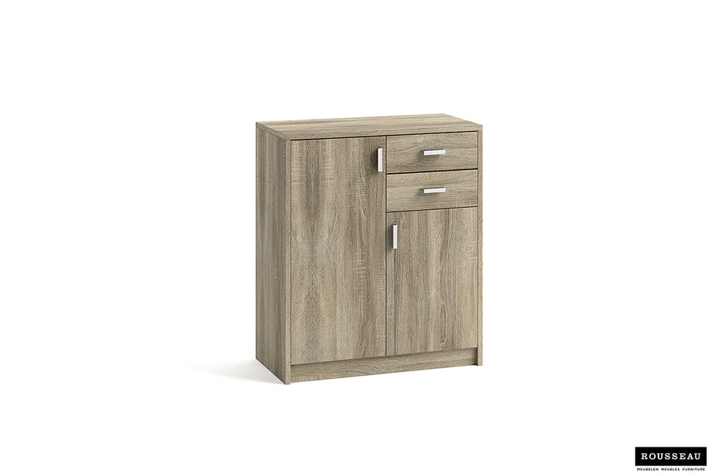 UITVERKOOP - Commode 'Space' met 2 deuren en 2 laden in Sonoma (1c)