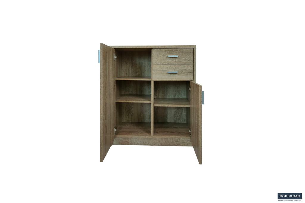 UITVERKOOP - Commode 'Space' met 2 deuren en 2 laden in Sonoma (1c)