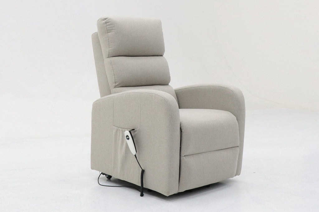 Relaxfauteuil Bruges Stof Lichtgrijs - Elektrisch