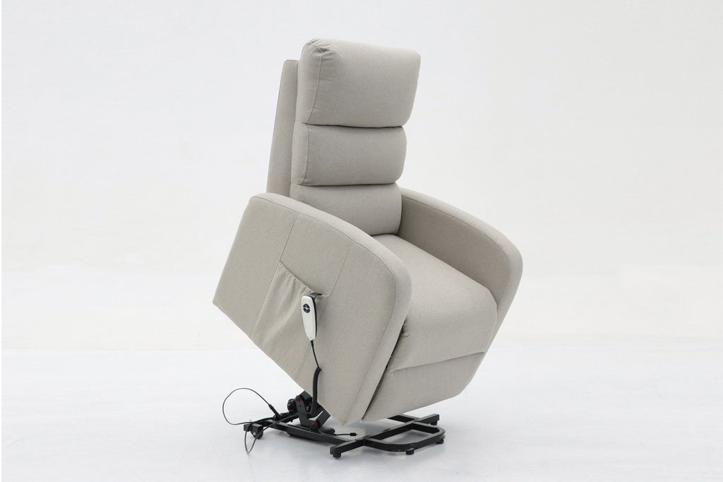 Relaxfauteuil Bruges Stof Lichtgrijs - Elektrisch