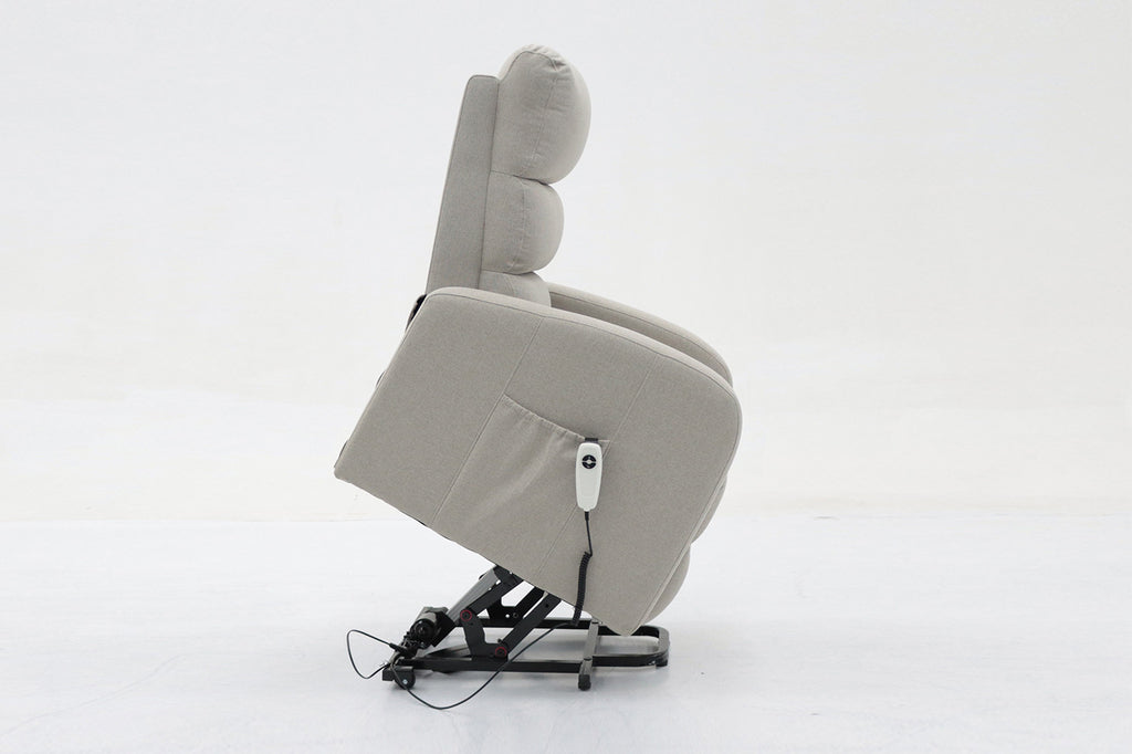 Relaxfauteuil Bruges Stof Lichtgrijs - Elektrisch