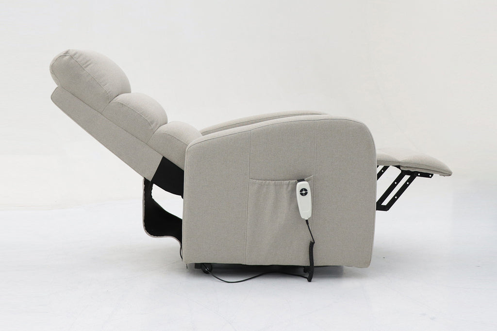 Relaxfauteuil Bruges Stof Lichtgrijs - Elektrisch