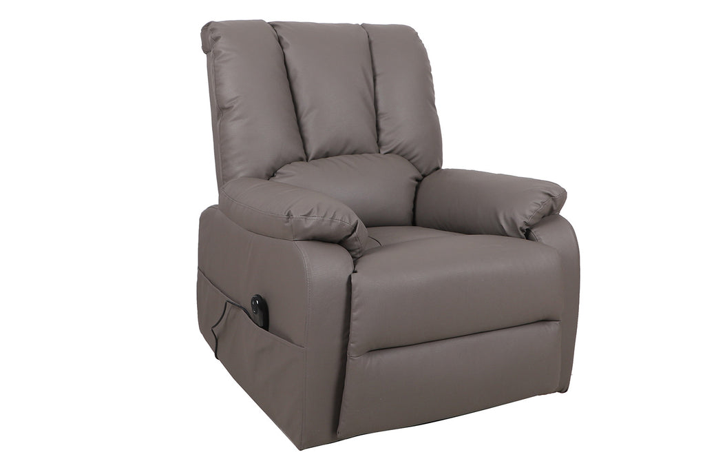 Elektrische Relaxfauteuil met lift Osaka PU Taupe (1c)