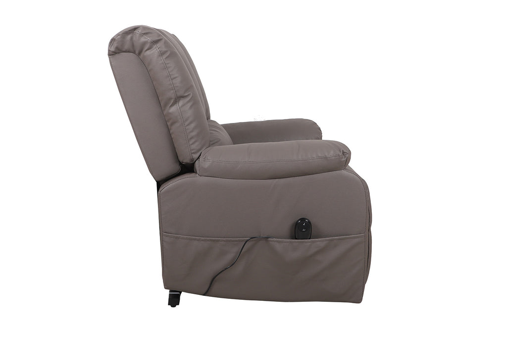 Elektrische Relaxfauteuil met lift Osaka PU Taupe (1c)