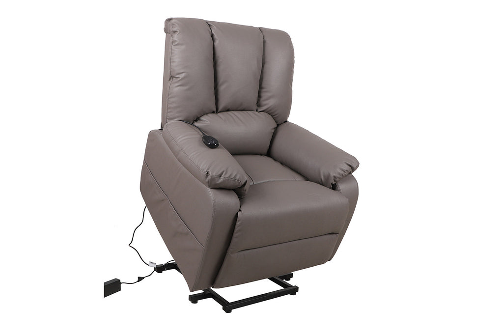 Elektrische Relaxfauteuil met lift Osaka PU Taupe (1c)