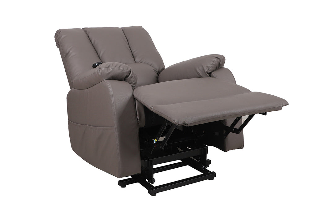 Elektrische Relaxfauteuil met lift Osaka PU Taupe (1c)