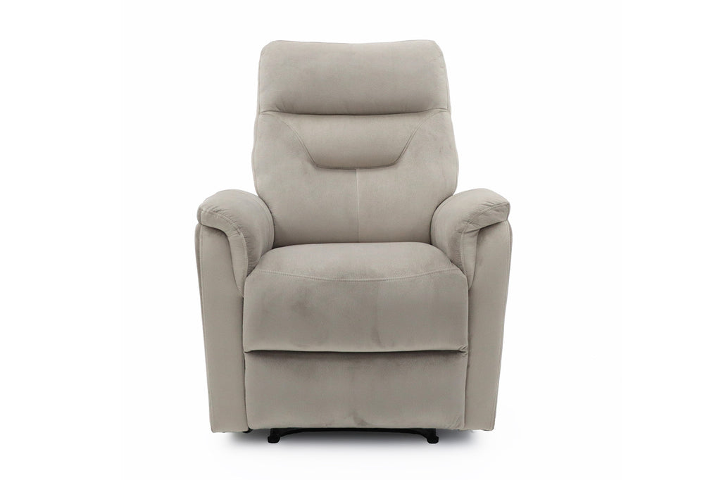 Relaxfauteuil Breda handmatig verstelbaar Stof Taupe