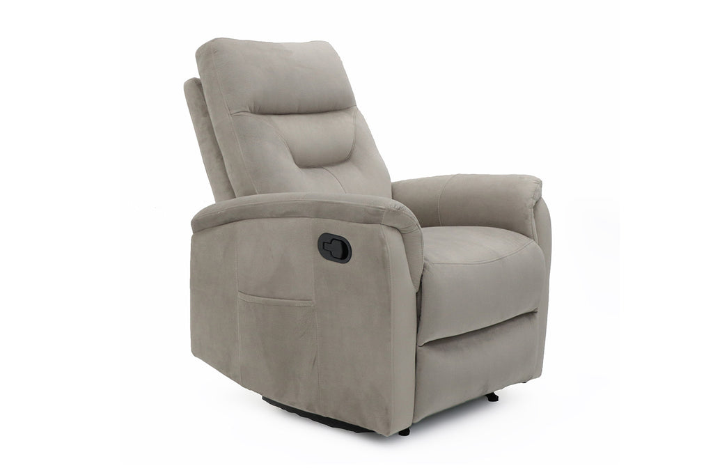 Relaxfauteuil Breda handmatig verstelbaar Stof Taupe