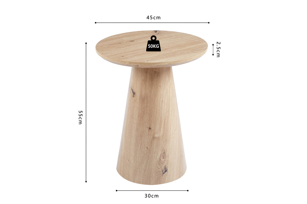 Salontafel 'Lukas' 45 cm Decor Oude eik (2c)