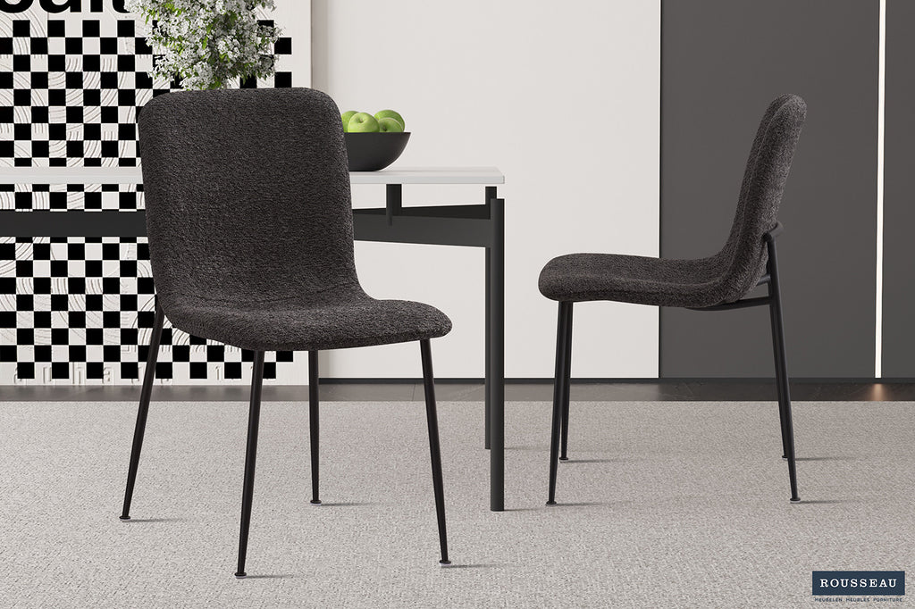 Eetkamerstoel Alice Bouclé Grey