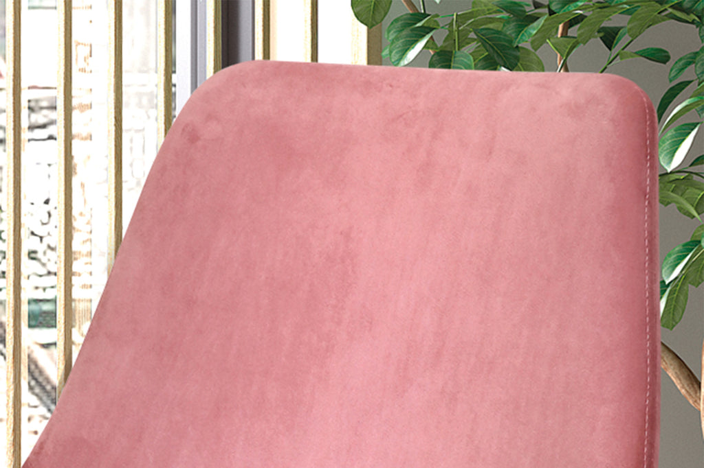 Eetkamerstoel Mirano Fluweel Roze