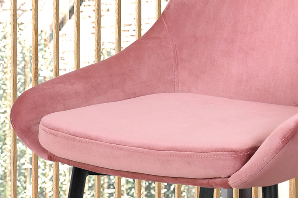 Eetkamerstoel Mirano Fluweel Roze