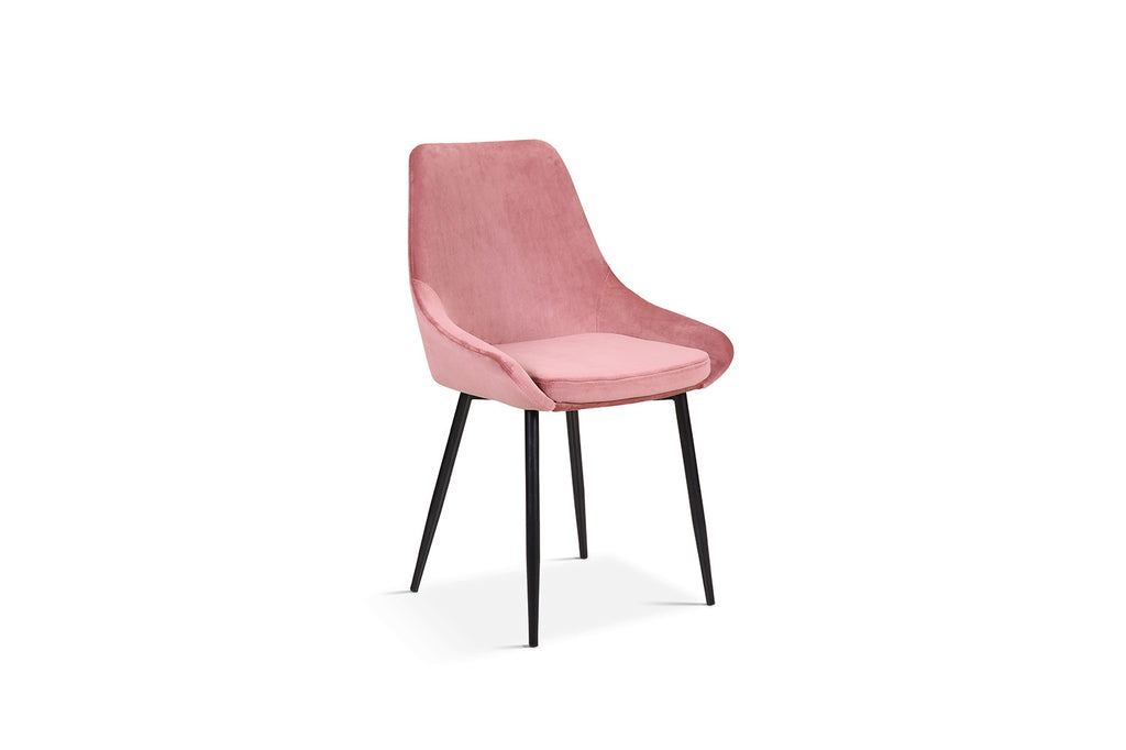 Eetkamerstoel Mirano Fluweel Roze