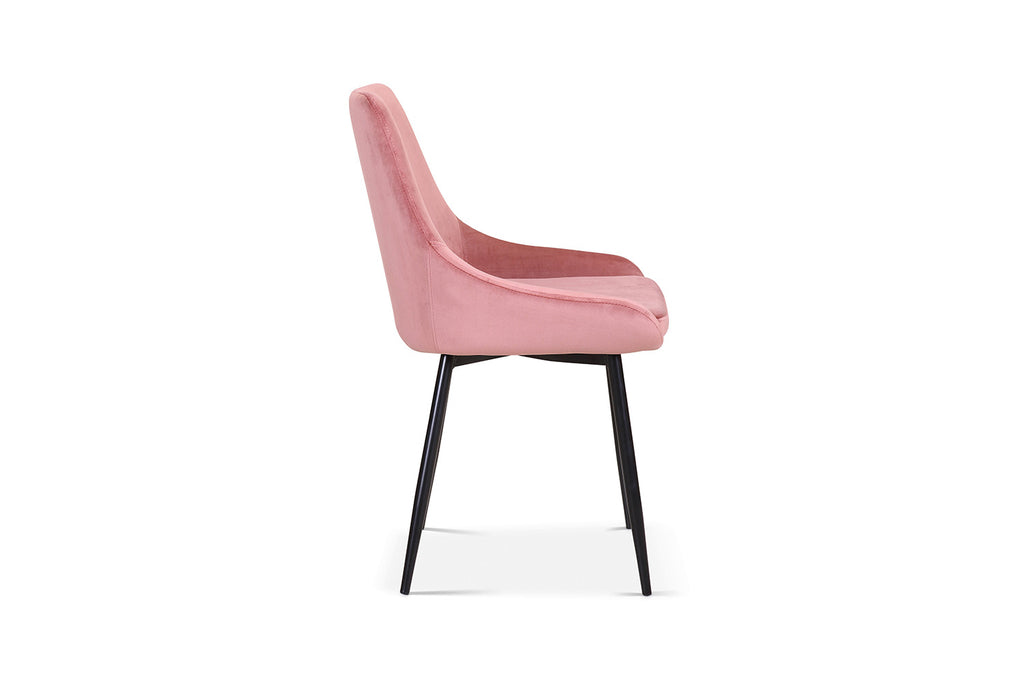 Eetkamerstoel Mirano Fluweel Roze