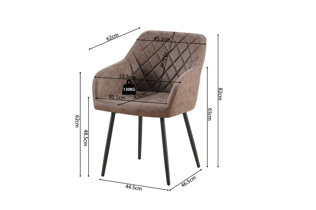 Stoel 'Peron' Micro fiber PU Bruin