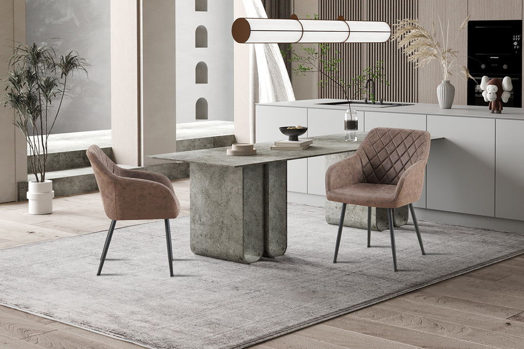 Stoel 'Peron' Micro fiber PU Bruin