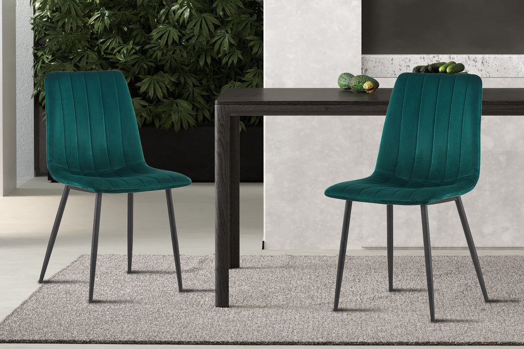 Eetkamerstoel Willis Velvet Groen