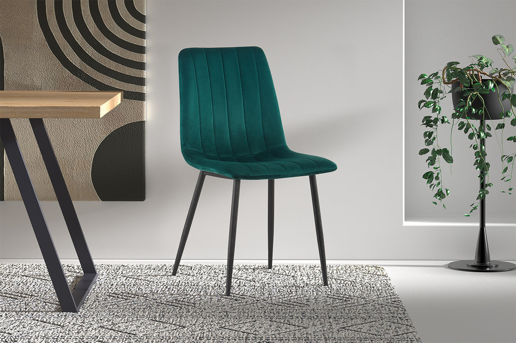 Eetkamerstoel Willis Velvet Groen