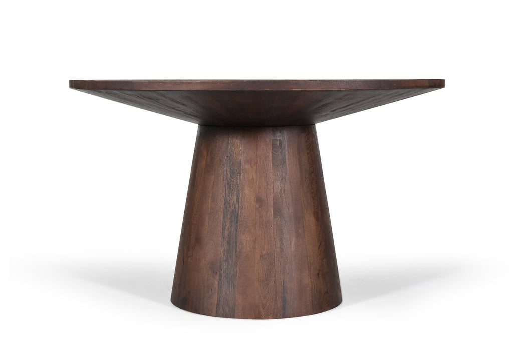 Tafel 'Tommy' 130 cm Rond Mango hout Bruin (2c)