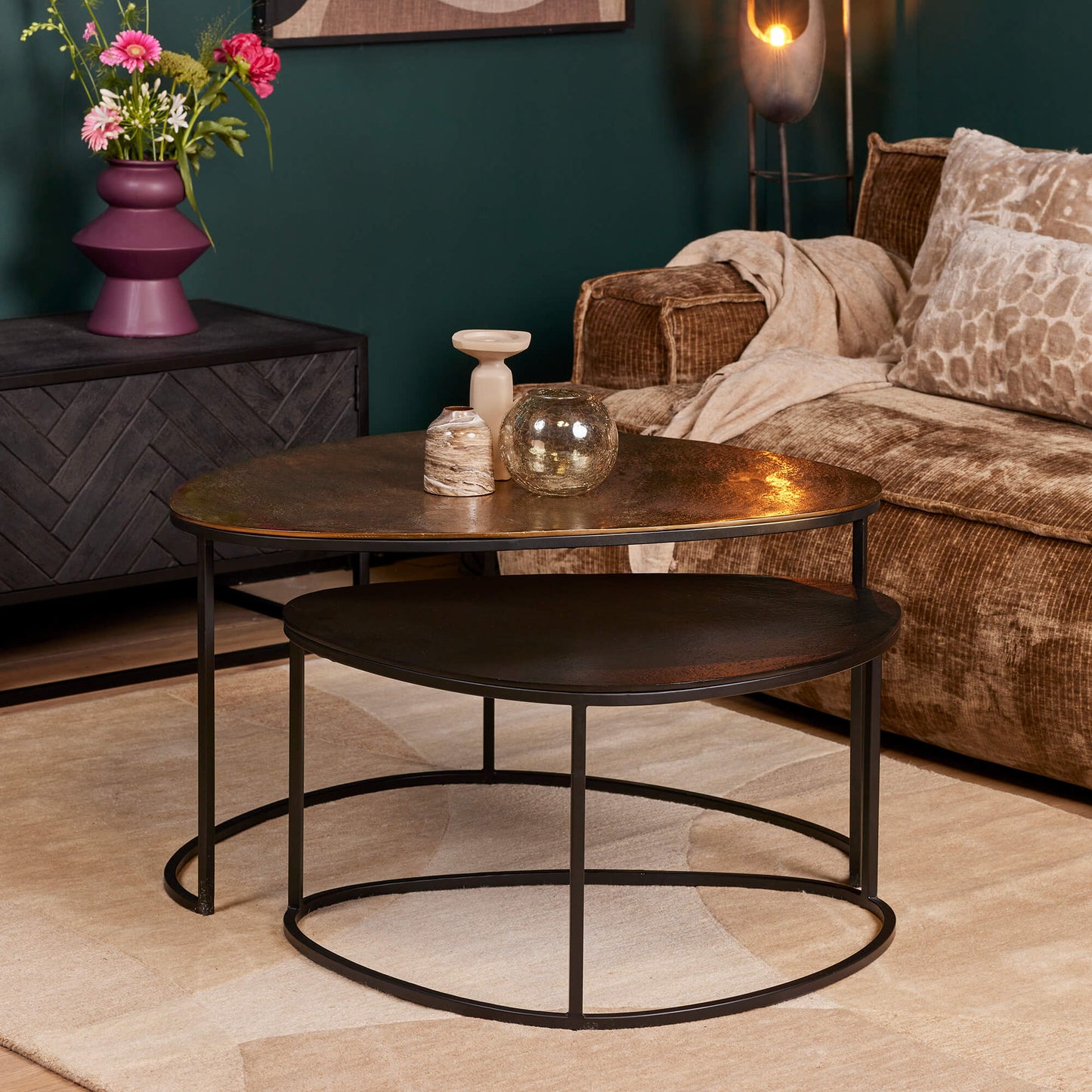 Coffee table Jarrel | 90 cm | Set of 2