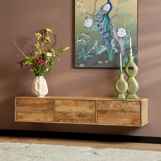 Meuble TV flottant Vision Naturel | 160 cm