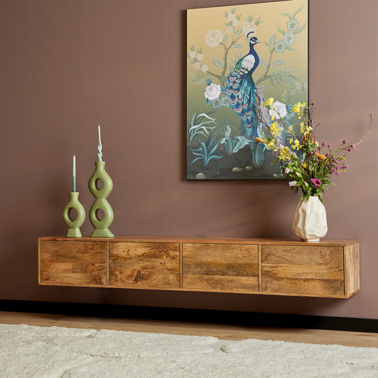 Meuble TV flottant Vision Naturel | 200 cm
