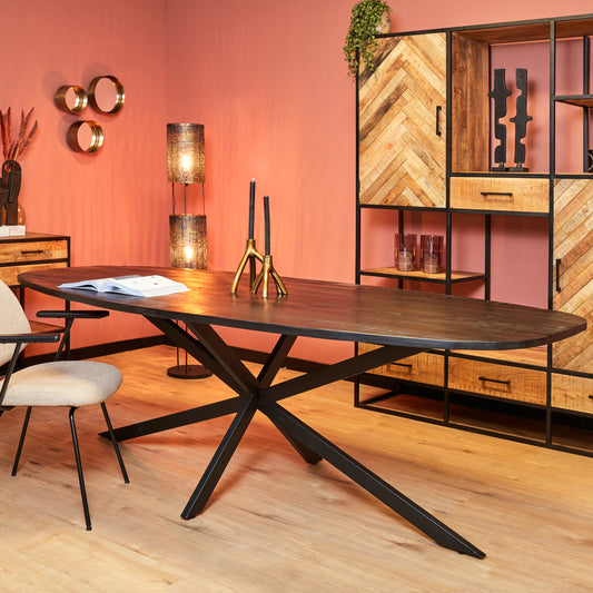 Dining table Elegance Black | 240 cm | Danish oval