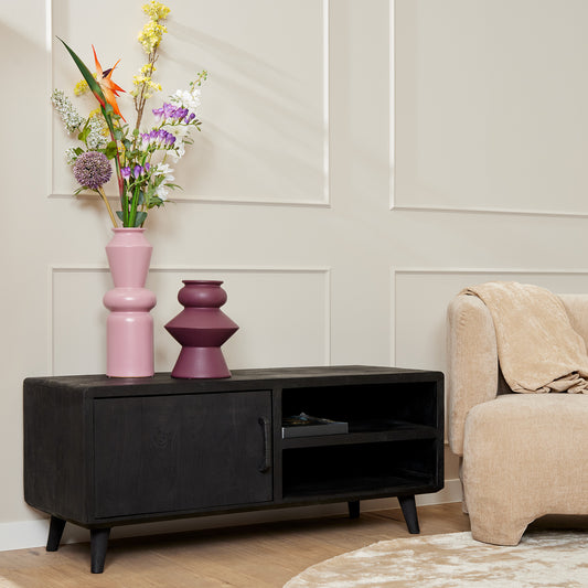 Meuble TV Omaha Noir | 120 cm